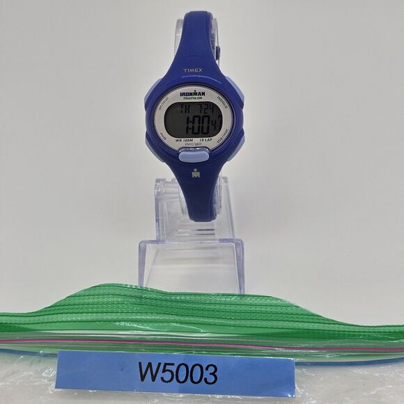 Timex Women's Ironman Watch 34MM Blue Case Blue Plastic Bands New Battery - Picture 14 of 14